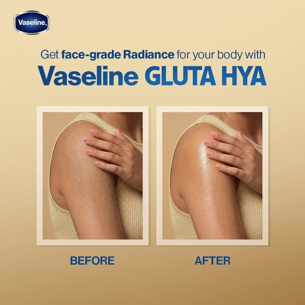 Vaseline Healthy Bright Gluta-Hya Serum Burst Lotion - Dewy Radiance 330ml | Body Lotion with GlutaGlow, Hyaluron & Niacinamide | For Bright & Glowing Skin | 10X More Powerful Than Vitamin C